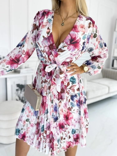 Sukienka Kopertowa Plisa Hibiskus biała OVERSIZE (2).JPG