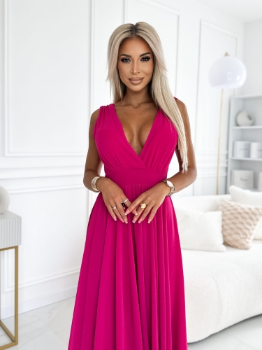 Sukienka Diva fuksja gładka  (6).JPG