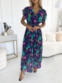 Sukienka kopertowa Piórko Plisa Maxi Granatowa w kwiaty (3).JPG