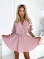 Kombinezon Krótki z paskiem V pudrowy róż (3).JPG