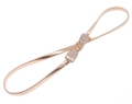 Pasek sprężynka z klamerką z cyrkoniami kokardka II