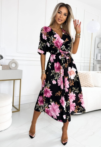 Kombinezon Długie spodnie Różowe kwiaty (5).JPG