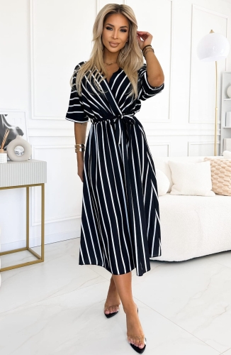 Kombinezon Długie spodnie Czarny w paski  (5).JPG