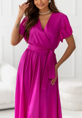 Sukienka Maxi satyna piórka fuksja  (1).jpg