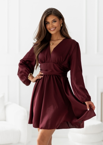 Sukienka Sonia satynowa bordowa (5).jpg