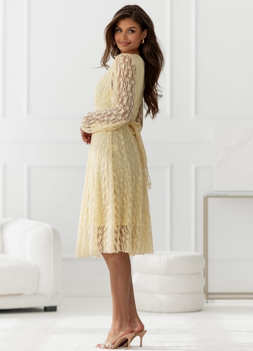 Sukienka Selma koronkowa MIDI długi rękaw żółta (4).jpg
