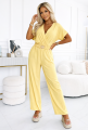 Kombinezon z paskiem V Żółty