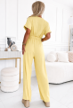 Kombinezon z paskiem V Żółty