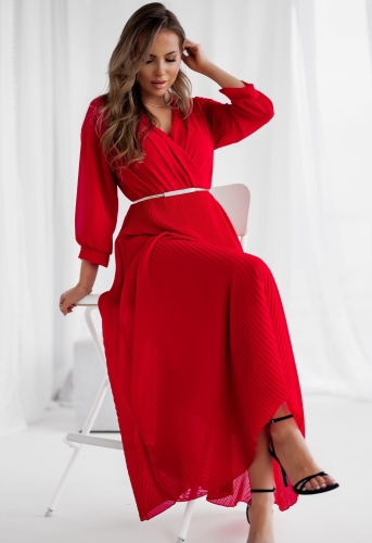 Sukienka Susane długi rękaw czerwona (3).jpeg