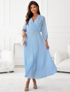 Sukienka Susane długi rękaw niebieski