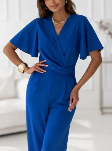 Kombinezon kopertowy z krótkim rękawem i prostą nogawką chaber (1).jpg