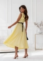 Sukienka rozkloszowana Midi bez rękawów żółta (3).jpg