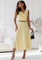 Sukienka rozkloszowana Midi bez rękawów żółta (1).jpg