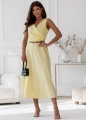 Sukienka rozkloszowana Midi bez rękawów żółta (2).jpg