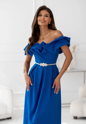 Sukienka Ester z efektowną falbaną MIDI rozkloszowana chabrowa (3).jpg