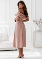 Sukienka Ester z efektowną falbaną MIDI rozkloszowana pudrowy róż (1).jpg