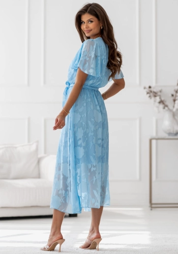 Sukienka Sora efektowna tkanina 3D MIDI niebieska (3).jpg