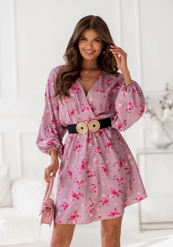 Sukienka Donna kolor 2 Fiolet z różem (4).jpg