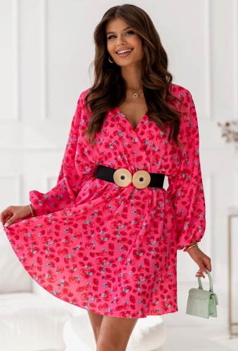 Sukienka Donna kolor 1 Fuksja z czerwienią (4).jpg