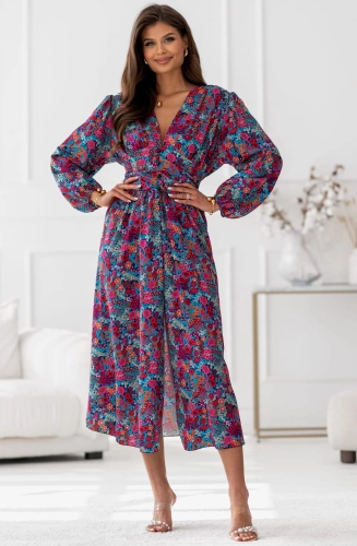 Sukienka Sorella z rękawem w kwiaty kolor 2 (3).jpg