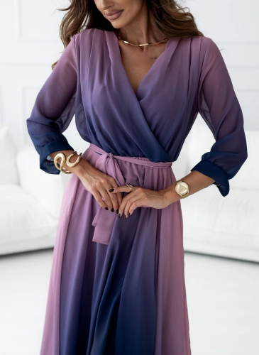 Sukienka Elena puder z fioletem (9).jpg