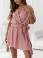 Kombinezon Krótki z szerokim wiązaniem V Pudrowy róż (1).jpg