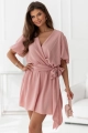 Kombinezon Krótki z szerokim wiązaniem V Pudrowy róż (4).jpg