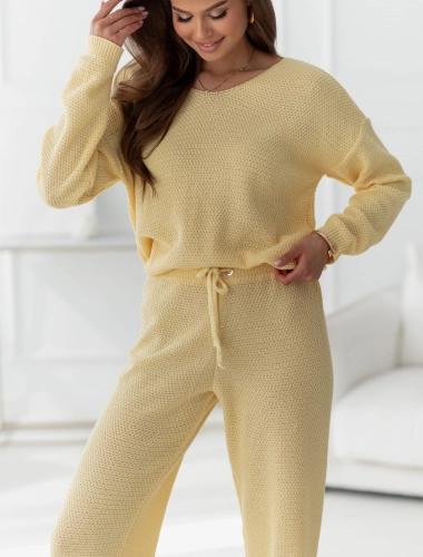Komplet dzianinowy Kirii żółty