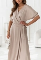 Sukienka kimonowa z wiązaniem MAXI satyna beżowa (1).jpg