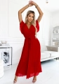 Sukienka kopertowa Piórko Plisa Maxi Gładka czerwona  (6).JPG