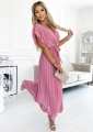 Sukienka kopertowa Piórko Plisa Maxi Gładka brudny róż  (1).JPG