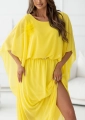 Sukienka NIMFA Maxi z efektownym rękawem żółta (2).jpg