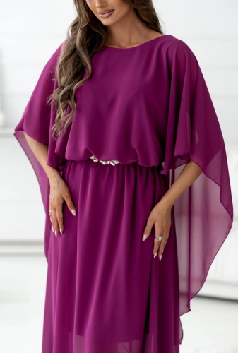 Sukienka NIMFA Maxi z efektownym rękawem śliwka (4).jpg