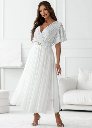 Sukienka kopertowa Maxi biała z cekinami  (2).jpg