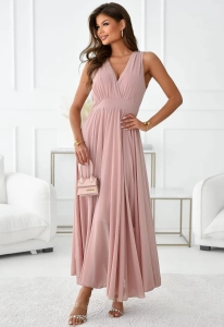 Sukienka Diva gładka puder