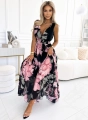 Sukienka Diva kwiaty różowe na czarnym  (1).JPG