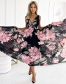 Sukienka Diva kwiaty różowe na czarnym  (4).JPG
