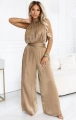 Komplet 2 częściowy Satin Glow Bluzka plus Spodnie beżowy (4).jpg
