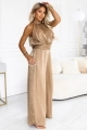 Komplet 2 częściowy Satin Glow Bluzka plus Spodnie beżowy (5).jpg