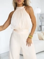 Komplet 2 częściowy Satin Glow Bluzka plus Spodnie jasna brzoskwinia (1).JPG