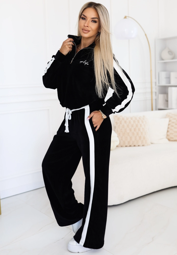 Dres MY LIFE Bluza plus Spodnie czarny