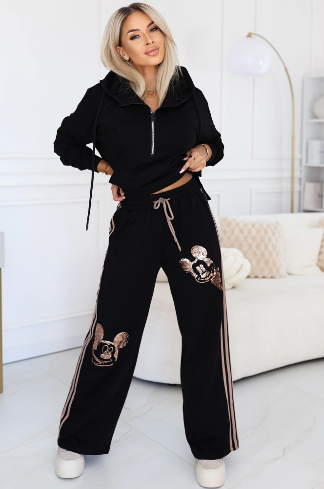 Dres Miki Bluza plus Spodnie czarny