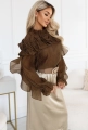 Bluzka Organza z Różą złota oliwka (3).JPG