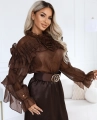 Bluzka Organza z Różą czekoladowa (4).JPG