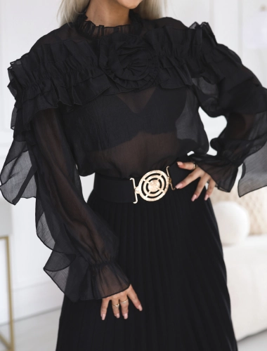 Bluzka Organza z Różą czarna (2).JPG