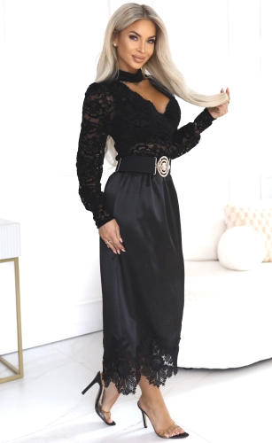 Bluzka Koronkowa z Welurowym wzorem czarna (1).JPG