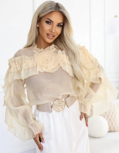 Bluzka Organza z Różą jasna brzoskwinia (1).jpg