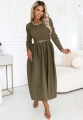 Sukienka Dzianinowa Bombka MIDI khaki