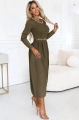 Sukienka Dzianinowa Bombka MIDI khaki